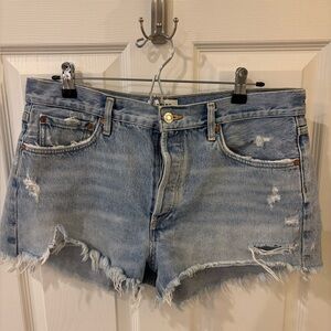 Agolde Parker Distressed Denim Women Shorts (swapmeet wash)